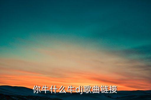 你牛什么牛dj歌曲链接