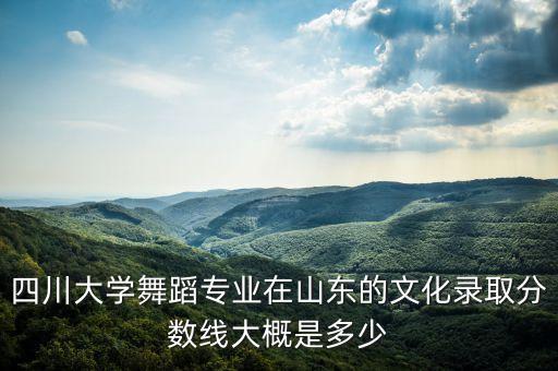 四川大学舞蹈专业录取分数线辽宁，四川大学舞蹈专业在山东的文化录取分数线大概是多少