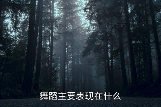 舞蹈主要表现在什么