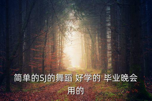 简单的SJ的舞蹈 好学的 毕业晚会用的