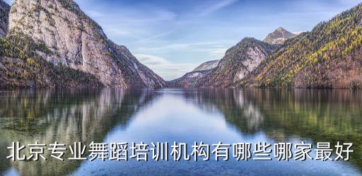 北京专业舞蹈培训机构有哪些哪家最好