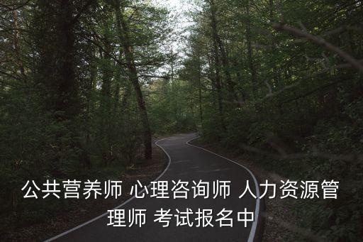 公共营养师 心理咨询师 人力资源管理师 考试报名中