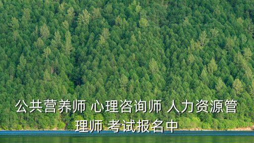 公共营养师 心理咨询师 人力资源管理师 考试报名中