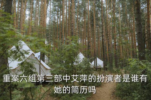 重案六组第三部中艾萍的扮演者是谁有她的简历吗