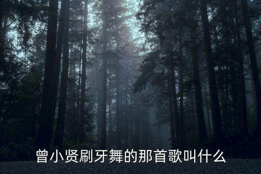 曾小贤刷牙舞的那首歌叫什么