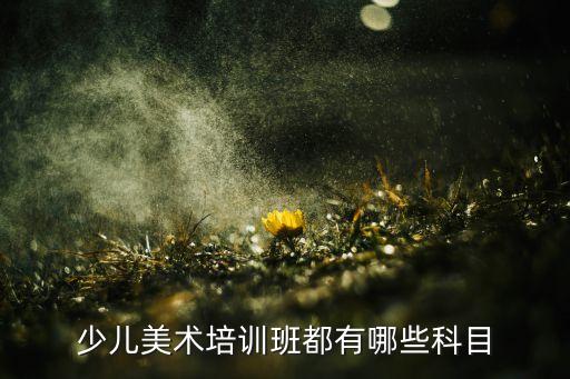少儿美术培训班都有哪些科目