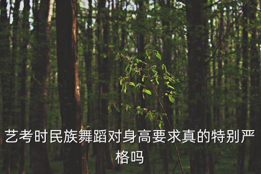艺考时民族舞蹈对身高要求真的特别严格吗