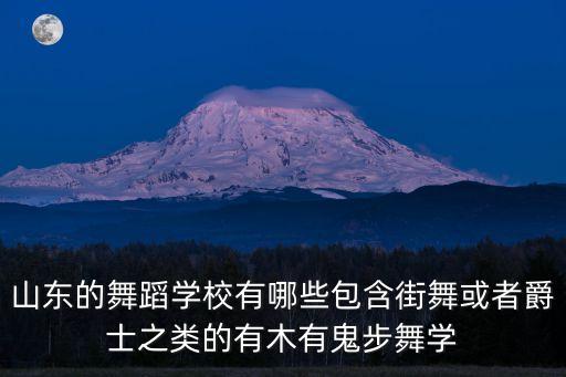 山东的舞蹈学校有哪些包含街舞或者爵士之类的有木有鬼步舞学