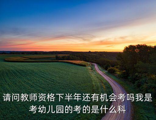 请问教师资格下半年还有机会考吗我是考幼儿园的考的是什么科