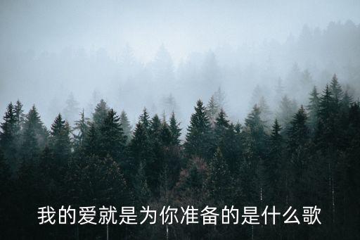 我的爱就是为你准备的是什么歌