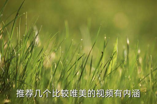 推荐几个比较唯美的视频有内涵