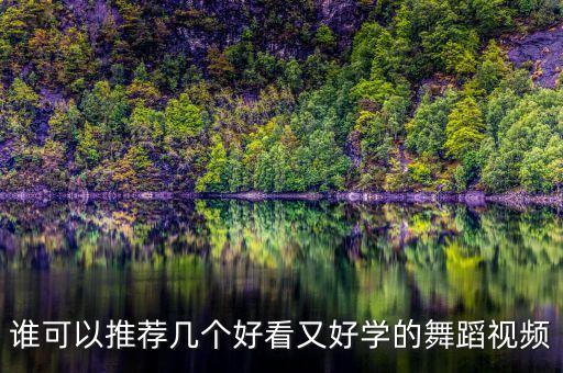 谁可以推荐几个好看又好学的舞蹈视频