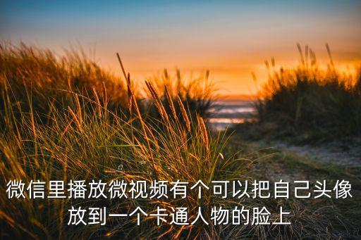 微信里播放微视频有个可以把自己头像放到一个卡通人物的脸上
