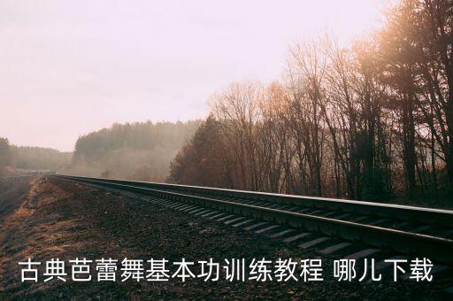芭蕾舞基本功训练教程 书电子版，古典芭蕾舞基本功训练教程 哪儿下载