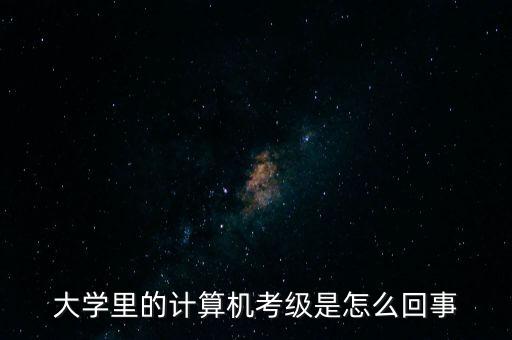 大学里的计算机考级是怎么回事