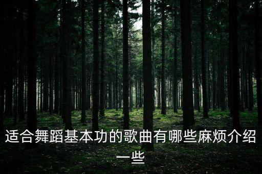 适合舞蹈基本功的歌曲有哪些麻烦介绍一些