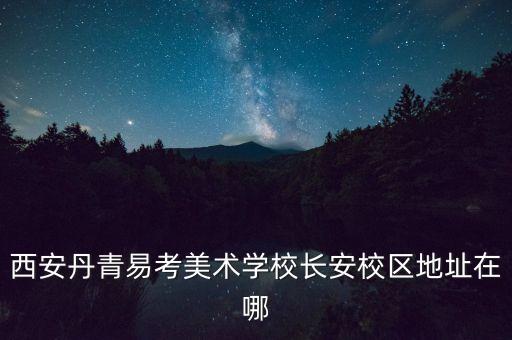 西安丹青易考美术学校长安校区地址在哪