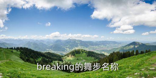 breaking的舞步名称