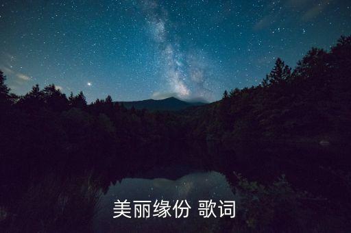 美丽缘份 歌词