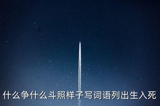 什么争什么斗照样子写词语列出生入死
