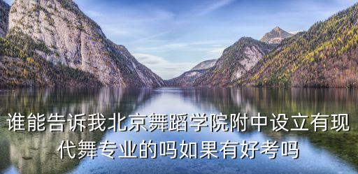 谁能告诉我北京舞蹈学院附中设立有现代舞专业的吗如果有好考吗