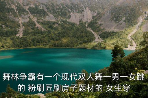 舞林争霸有一个现代双人舞一男一女跳的 粉刷匠刷房子题材的 女生穿