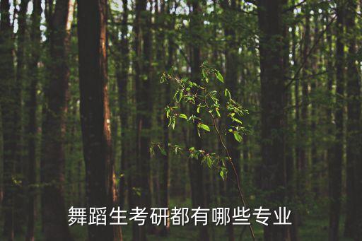 舞蹈生考研都有哪些专业
