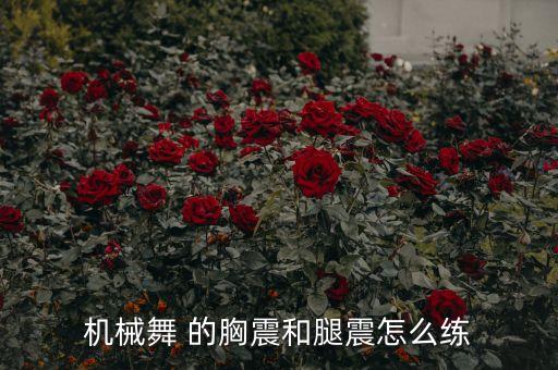 机械舞 的胸震和腿震怎么练