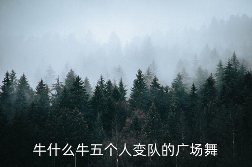 牛什么牛五个人变队的广场舞