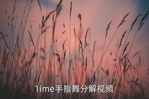 1ime手指舞分解视频