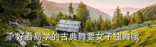简单古典舞教学视频含分解动作，好看易学的古典舞要女子独舞哦