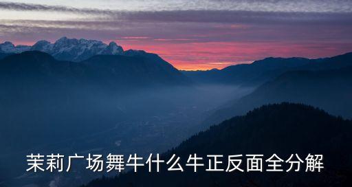 茉莉广场舞牛什么牛正反面全分解