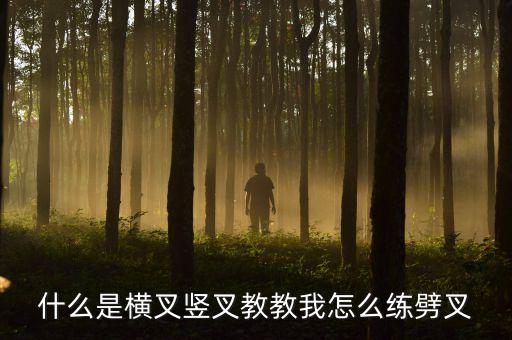 什么是横叉竖叉教教我怎么练劈叉