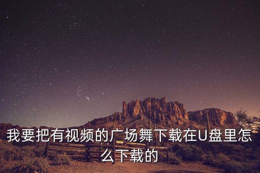 我要把有视频的广场舞下载在U盘里怎么下载的