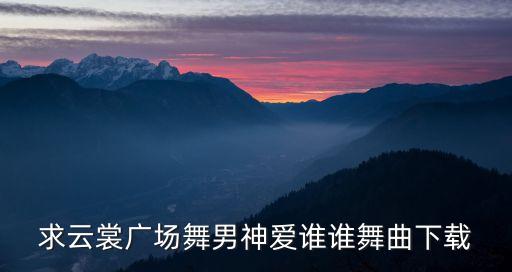 求云裳广场舞男神爱谁谁舞曲下载