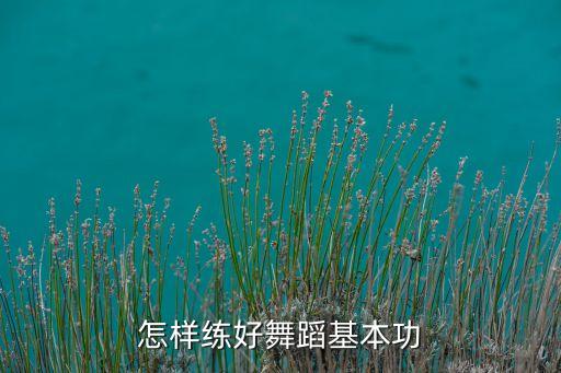 怎样练好舞蹈基本功