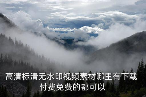 高清标清无水印视频素材哪里有下载 付费免费的都可以