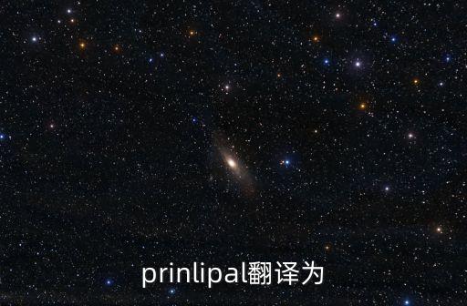 prinlipal翻译为