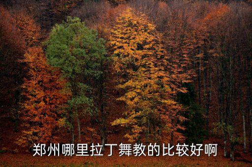 郑州哪里拉丁舞教的比较好啊