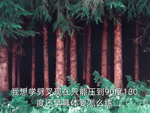 我想学劈叉现在只能压到90度180度还早具体要怎么练