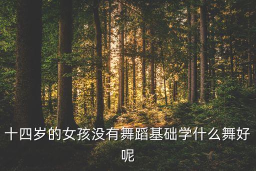 十四岁的女孩没有舞蹈基础学什么舞好呢