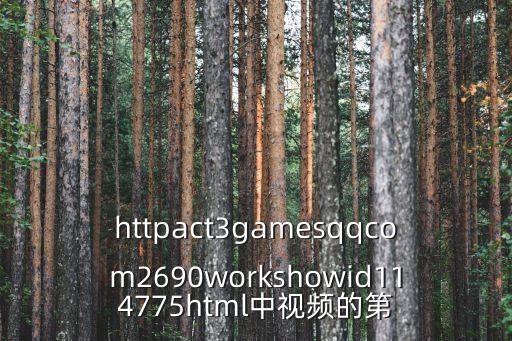 httpact3gamesqqcom2690workshowid114775html中视频的第