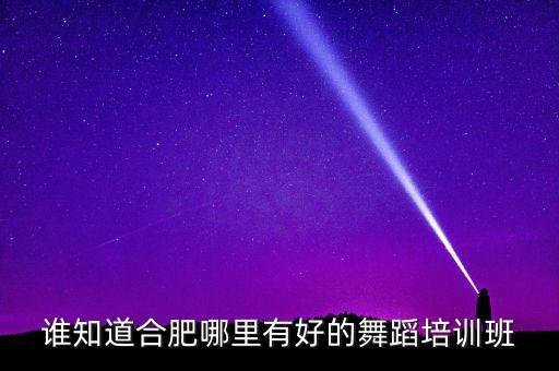 谁知道合肥哪里有好的舞蹈培训班