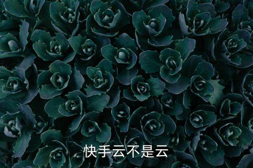 快手云不是云