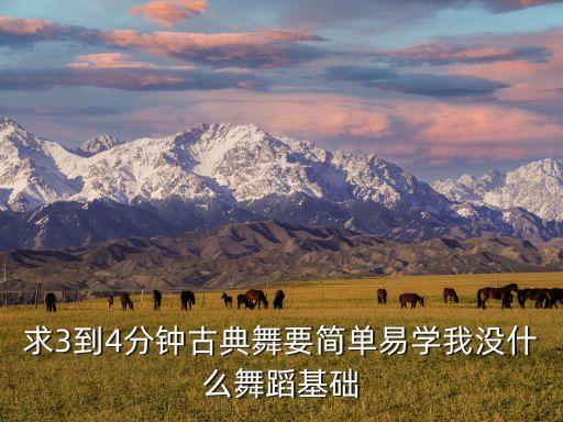 求3到4分钟古典舞要简单易学我没什么舞蹈基础