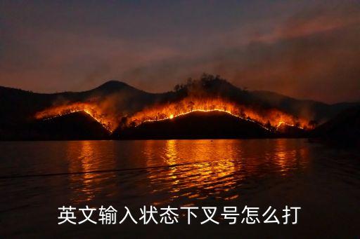 下叉的叉怎么写，英文输入状态下叉号怎么打