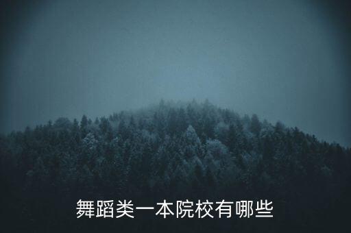 舞蹈类一本院校有哪些