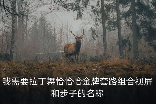 我需要拉丁舞恰恰恰金牌套路组合视屏和步子的名称