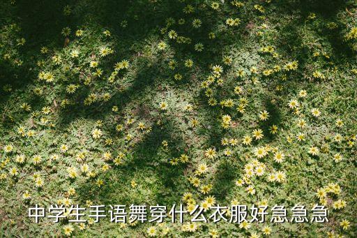 手语舞一般穿什么服装，跳樱花草手语舞时弄什么头发好看穿什么衣服好看注意是冬