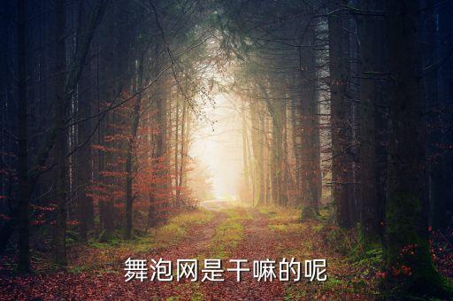 舞泡网是干嘛的呢